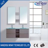 New Melamine Double Modern Bathroom Furniture with Glass Basin
