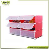 6 Cubes Cabinet Colorful Plastic Storage Shoe Cabinet