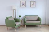 Solid Wooden Livingroom Fabric Sofa (M-X2173)