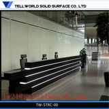 Corian Light up Bar Reception Desk Modern Black Reception Desk