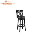 Foshan Factory Modern Design Upholstered Black Wooden Bar Stool