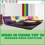Moden Living Room Leather and Fabric Sofa