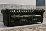Living Room Furniture Retro Leather Sofa