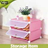 2 Cube Waterproof Shelf Plastic Storage Shoe Organizer Cabinet