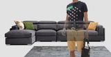 Modern Sectional Corner Comfy Fabric Sofa