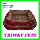 Bone Printed Style Dog Cat Pet Beds (WY161054-2A/B)
