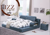 Lizz American Style Modern Bedroom Furniture Leather Bed H8319