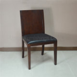 (SP-EC858) Chinese Walnut Color Upholstered Solid Wood Dining Chair