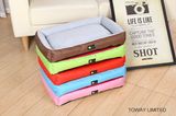 Oxford Quality Cheap Velvet Square Dog Cushion Pet Beds
