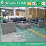 Wicker Sofa Set with Cuhion for Hotel Garden Wicker Sofa 3-Seat Rattan Sofa Patio Furniture