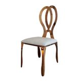 Golden Frame Back Stainless Steel Rose Gold Infiniti Wedding Dining Chair