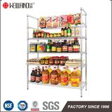 Food Store Shop Display 300kgs Chrome Metal Wire Rack Shelving Factory