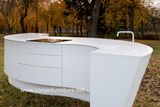 High Grade Corian Solid Surface Built outdoor Garden Bar Counter
