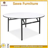 Round Plywood Foldable PVC Coated Hotel Dining Table