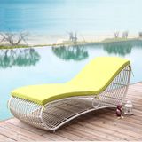 Beach Swimming Pool Outdoor Lounger Chair Wicker / Rattan Sun Lounger / Rattan Sun Bed T527