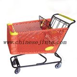 Plastic Shopping Cart, Plastic Basket Shopping Trolley (JT-E180)