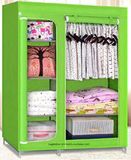 Single Fabric Canvas Clothes Storage Organiser Home Wardrobe Cupboard Shelves (FW-01)