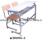 School Furniture Type Wood Student Double Desk Chair