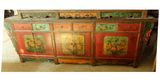 Antique Furniture Mongolia Painted Cabinet Lwc400-2