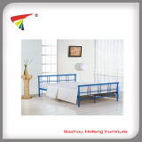 Black Color Simple Metal Double Bed (HF026)