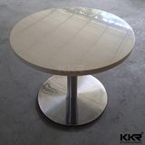 Custom Size Round Artificial Stone High Gloss Dining Table