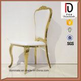 Modern Banquet Golden Stainless Steel Wedding Reception Leather Chair