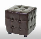 Party Furniture Leather Cube Stool Ottoman