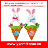 Easter Decoration (ZY14C870-1-2) Carrot Bunny Hanging Bag Easter Wreath