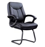 Middle Back Fixed Armrests Without Wheels Director Leather Chair (SZ-OC137)