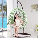 Patio Rattan Egg Shaped Swing Chair Wicker Hanging Single Seat Swing (D017)