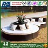 Sun Bed Rattan Garden Circular Curved Sofa Set Circular Chair Tg-Jw005