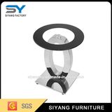 Modern Glass Top Side Table Small Coffee Table
