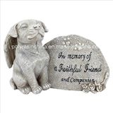 Polyresin Memorial Dog Statue for Garden Decor