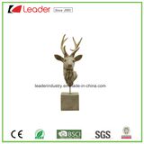 New Polyresin Deer Head with a Base Sculpture for Home and Table Decoration