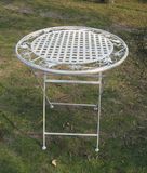 2017 New Style for Canton Fair Used Round Metal Folding Garden Coffee Table
