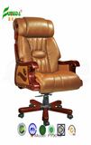 Swivel Leather Executive Office Chair with Solid Wood Foot (FY9015)