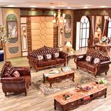 Leather Sofa with Coffee Table for Living Room Furniture (929S)