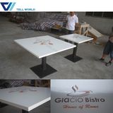 Restaurant Square Italian Design Dining Table with Chairs