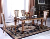 201 Mirror Rose Golden Stainless Steel Marble Dining Table