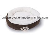 Coffee Color Polyester Oval Pet Bed