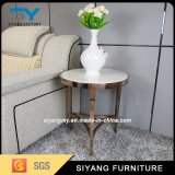 Luxury Hotel Furniture Rose Golden Glass Side Table