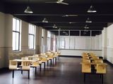 Modern Metal Wood 4 Seater Canteen Restaurant Table and Chair