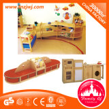 Nursery School Kids Wooden Bookcase Kindergarten Furniture