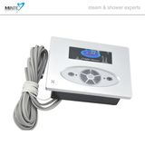 Silver Square Shower Cabinet Radio Control