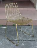Metal Replica Restaurant Garden Leisure Stackable Side Wire Dining Chairs