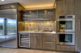 Antique Yellow Wood Kitchen Cabinet
