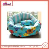 Cartoon Cute Warm Pet Bed in Blue