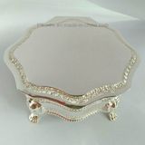 Vintage Godinger Silver Plated Jewelry Box Velvet Lined for Home Decoration