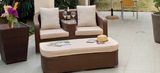 Leisure Two-Seats Wicker Sofa with MID Table