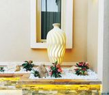 Outdoor Statue Sandstone Resin LED Light Sculpture for Home or Garden Decoration